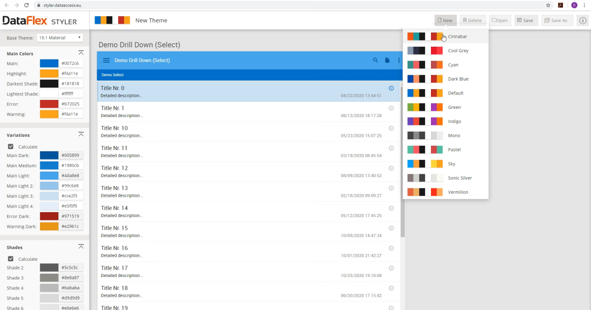New release: DataFlex Styler 19.1 and Material Theme | Data Access ...